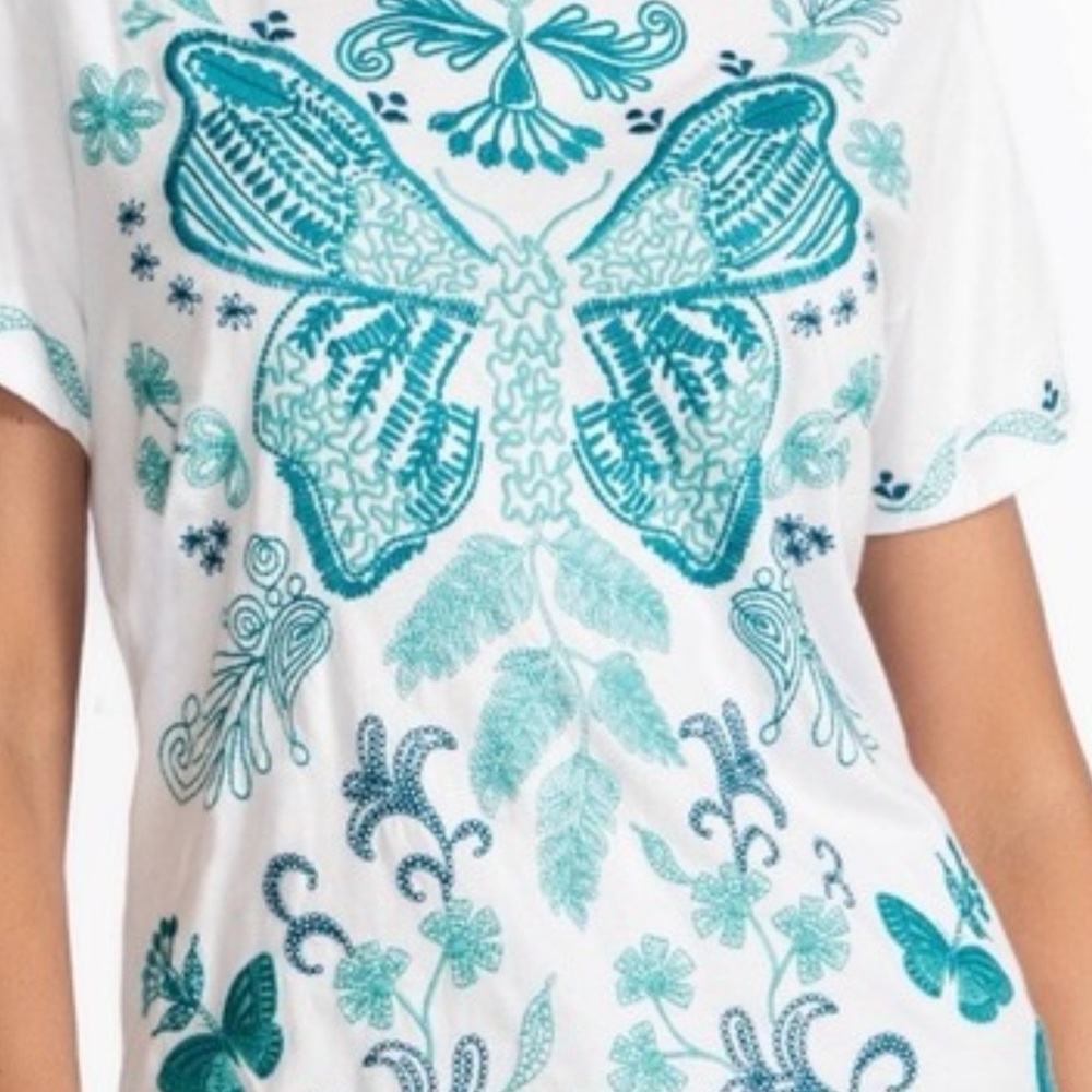Johnny Was Benedita Crew Neck Tee - Picture 4 of 16